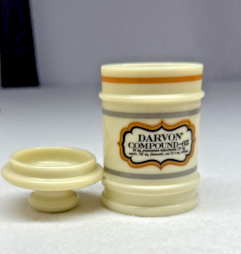 arvon Compound 65 Apothecary Pharmacy Ceramic Storage Jar Canister Vintage