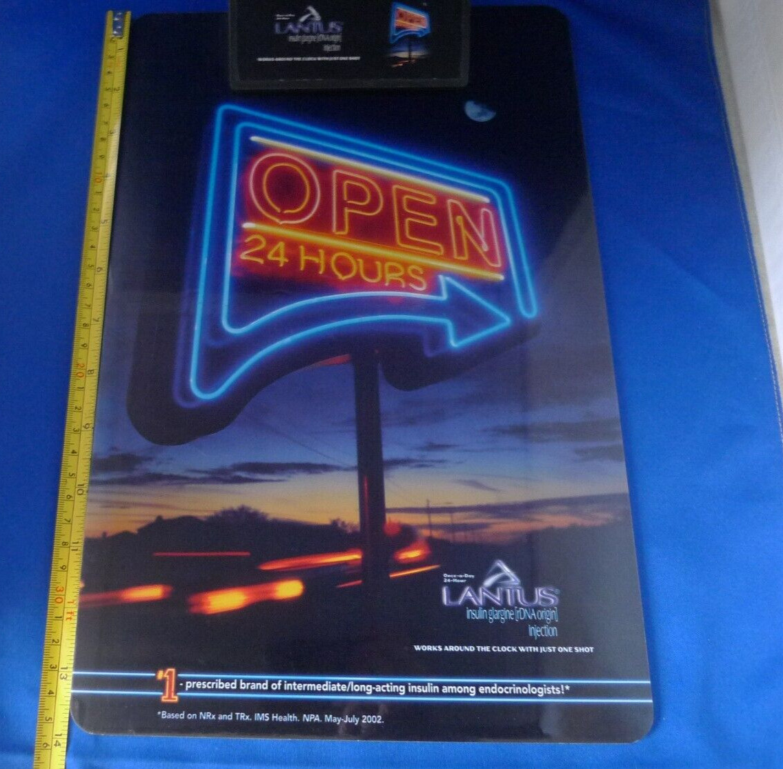 LANTUS Pharmaceutical Drug Rep Clipboard RARE Promo Advertising
