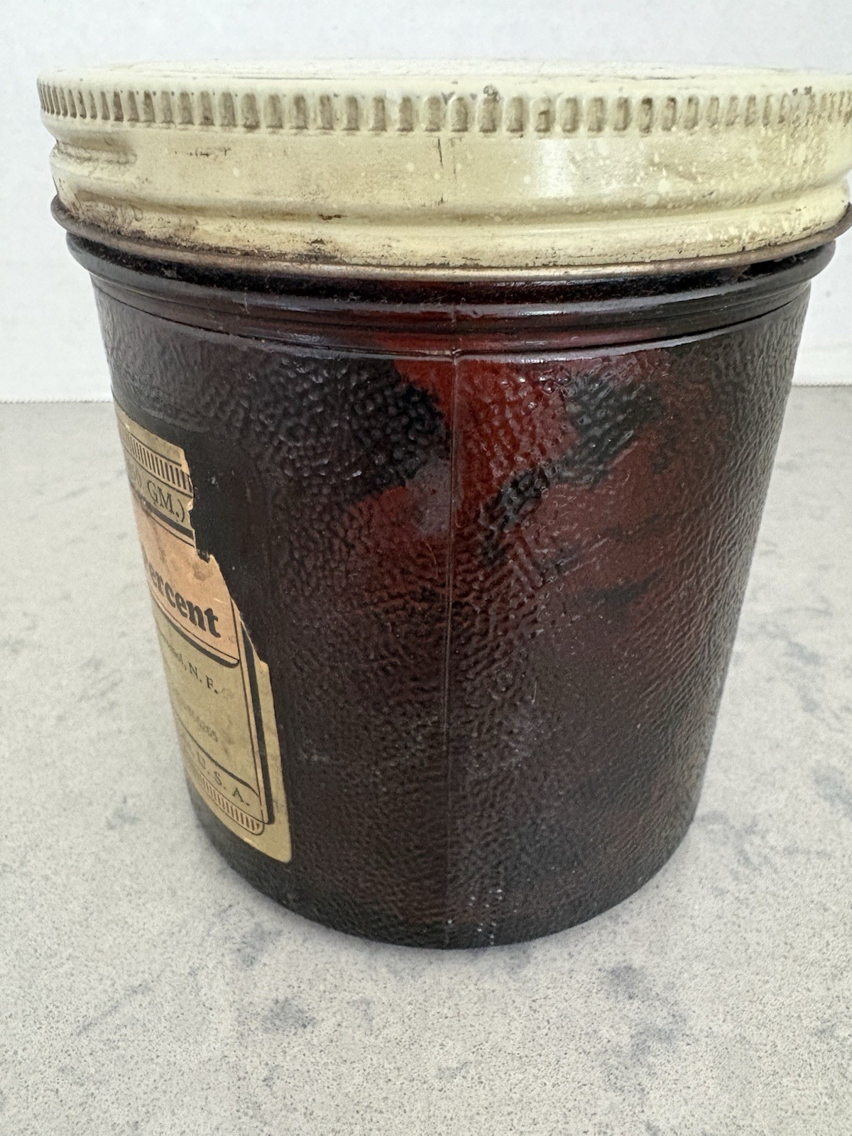 Vintage Eli Lilly Ichthammol Jar 20 Percent for Collection/Display – One Pound