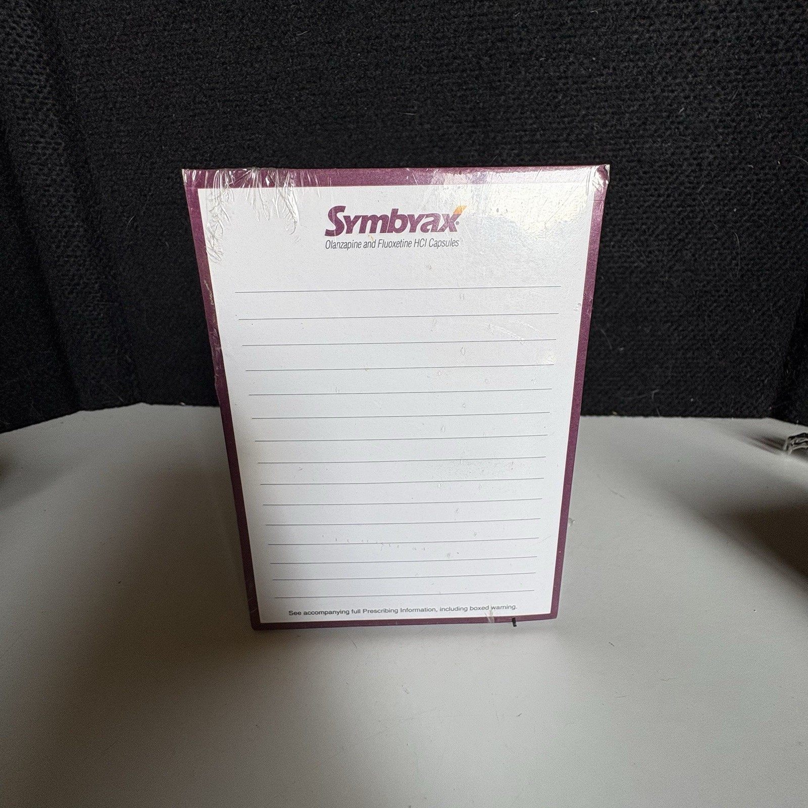 Pack Of 10 Rep collectible note pads Symbyax Sealed Drug Rep Giveaway Doctor