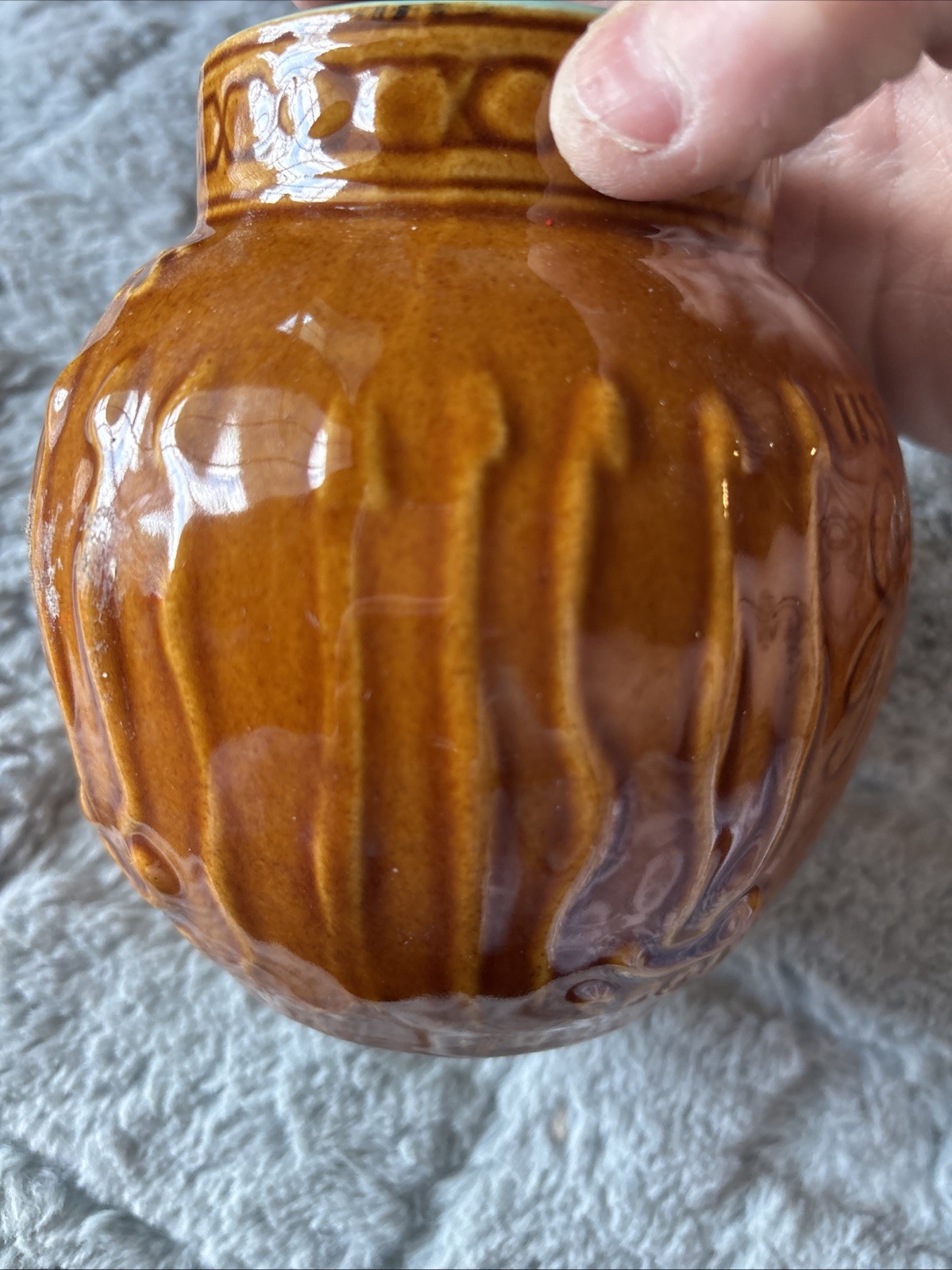 Vintage McCoy Pottery Maimonides Schering Pharmacy Co Advertising Medical Jar