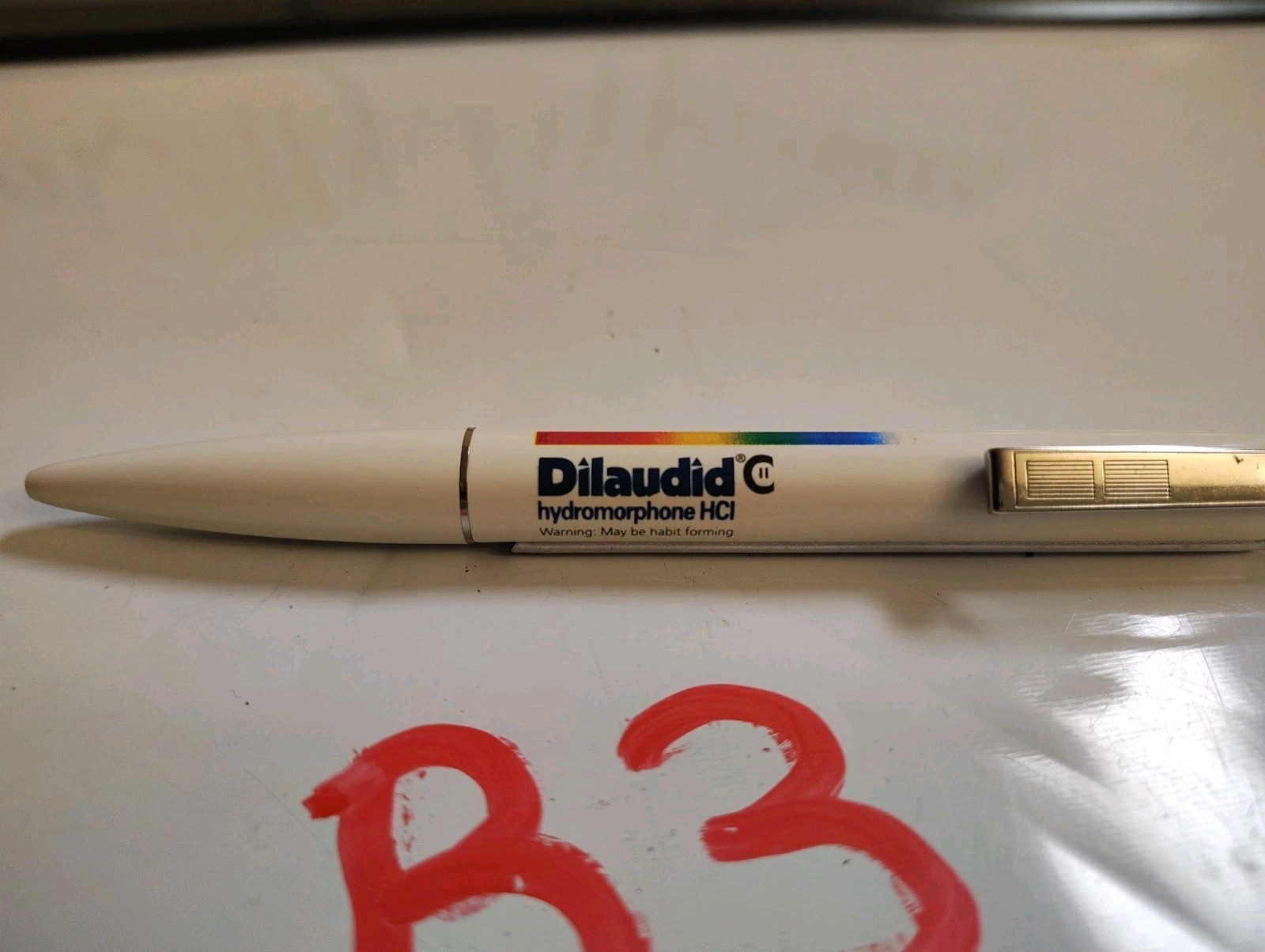 DILAUDID PEN Hydromorphone Plastic Scroll -Pharmaceutical Promo Drug Rep Swag