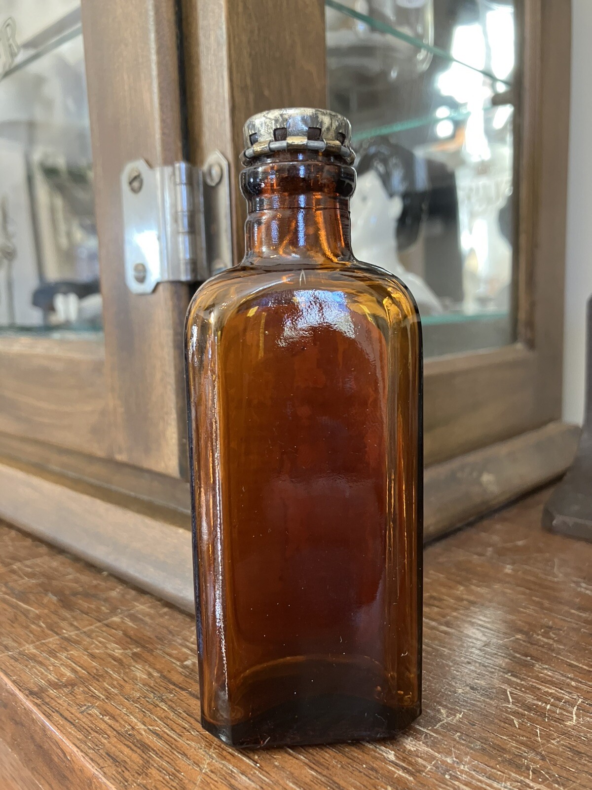 Vintage Amber Glass Medicine Bottle Belladenal Elixir Psychiatric Drug RARE!