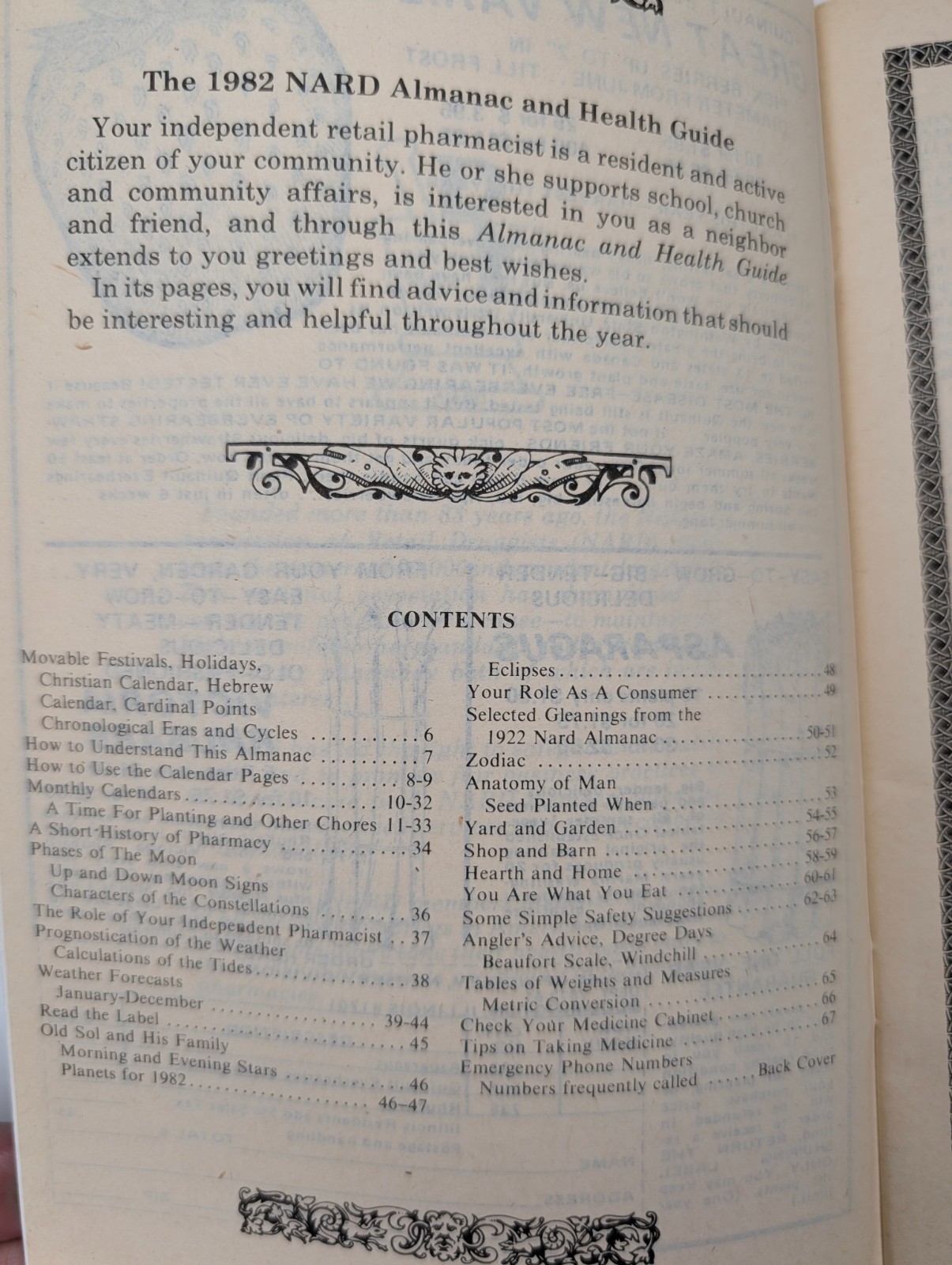 1982 NARD Almanac Health Guide Booklet National Association of Retail Druggists