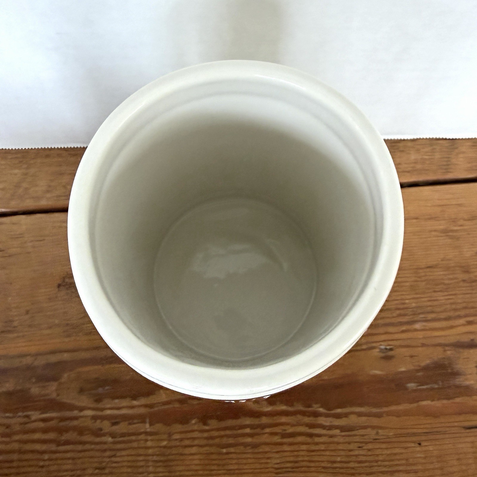 Vintage Ceramic Apothecary Jar Mentha Spicata (Spearmint) 9” Tall With Lid