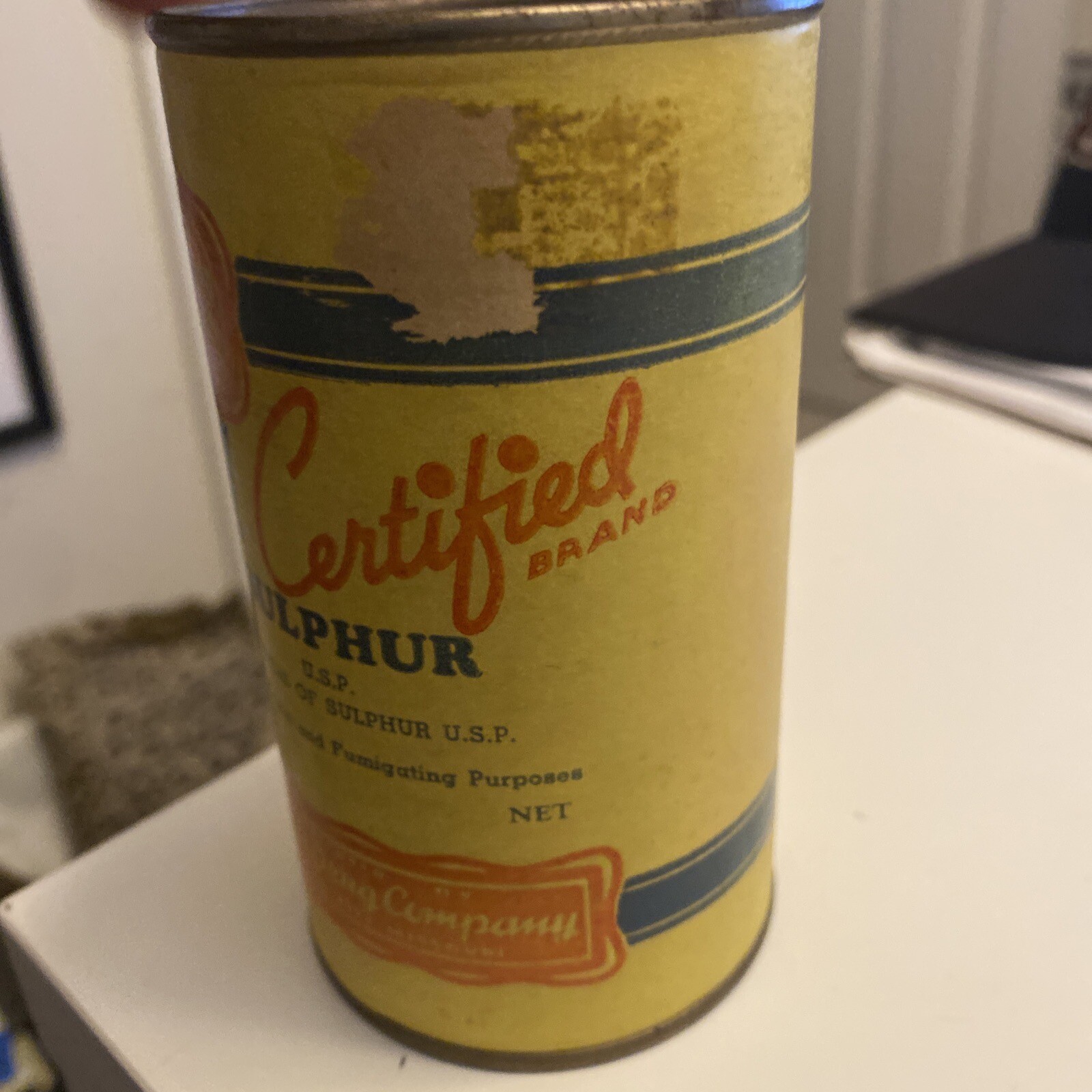 Old Katz Drug Stores, Certified Sulfur 8 Oz Can Kansas City, Missouri Pharmacy