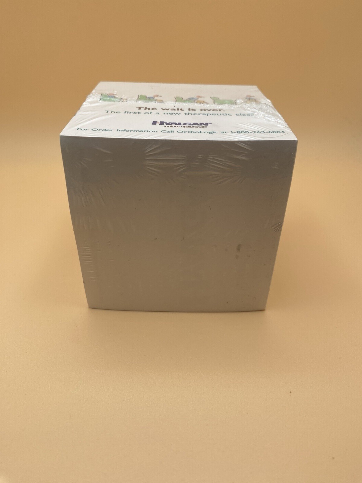 Vintage Hyalgan Note Pad Cube Medical Pharma Advertising Osteoarthritis NOS
