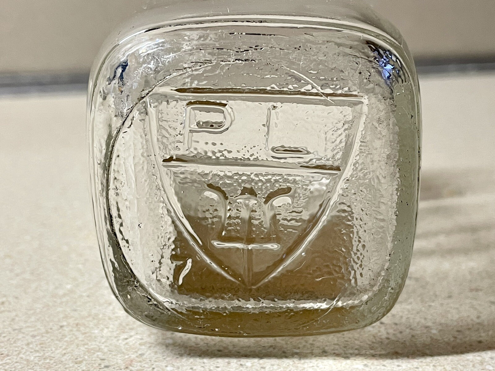 Petrolagar Laboratories Physician’s Sample Glass Jar W/ Paper Label 1940’s-50’s