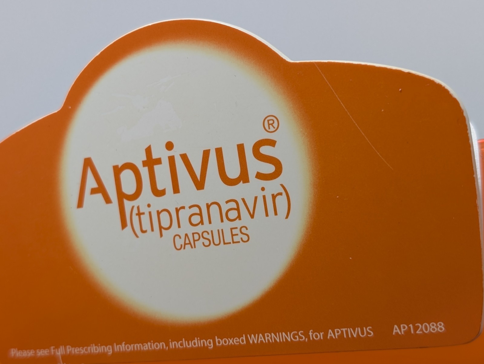 Vintage Aptivus Pharmaceutical Drug Rep CLIPBOARD Orange Promo Advertising Gift