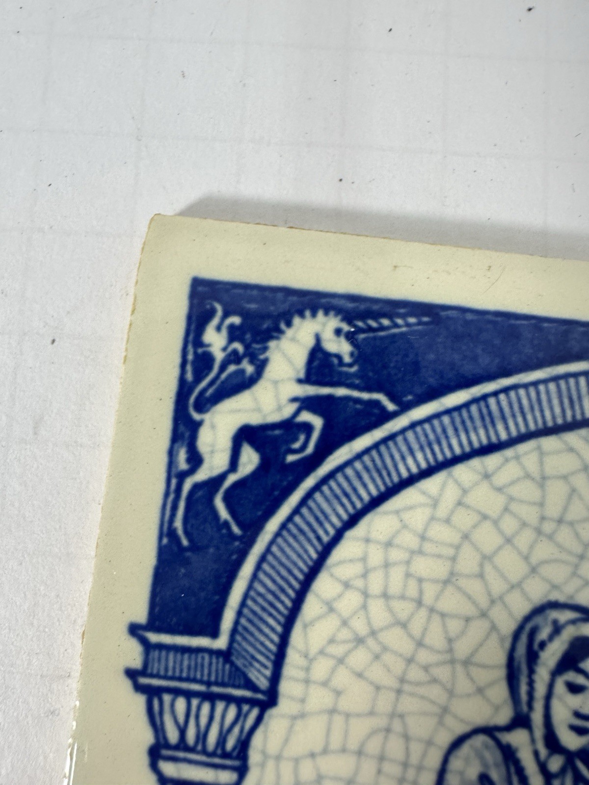 Vintage Blue Delft Tile Uroscopy Pharmacy Scholarship Program Apothecary 1 READ
