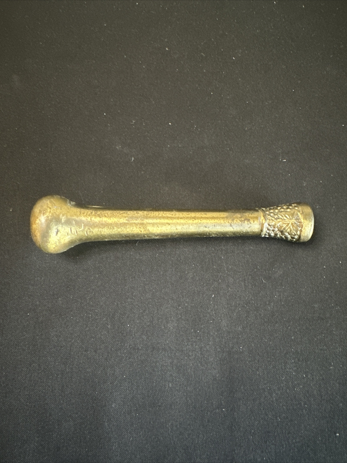 Vtg First American Pharmacy Journal Cast Brass Bronze Mortor & Pestle Set 1975