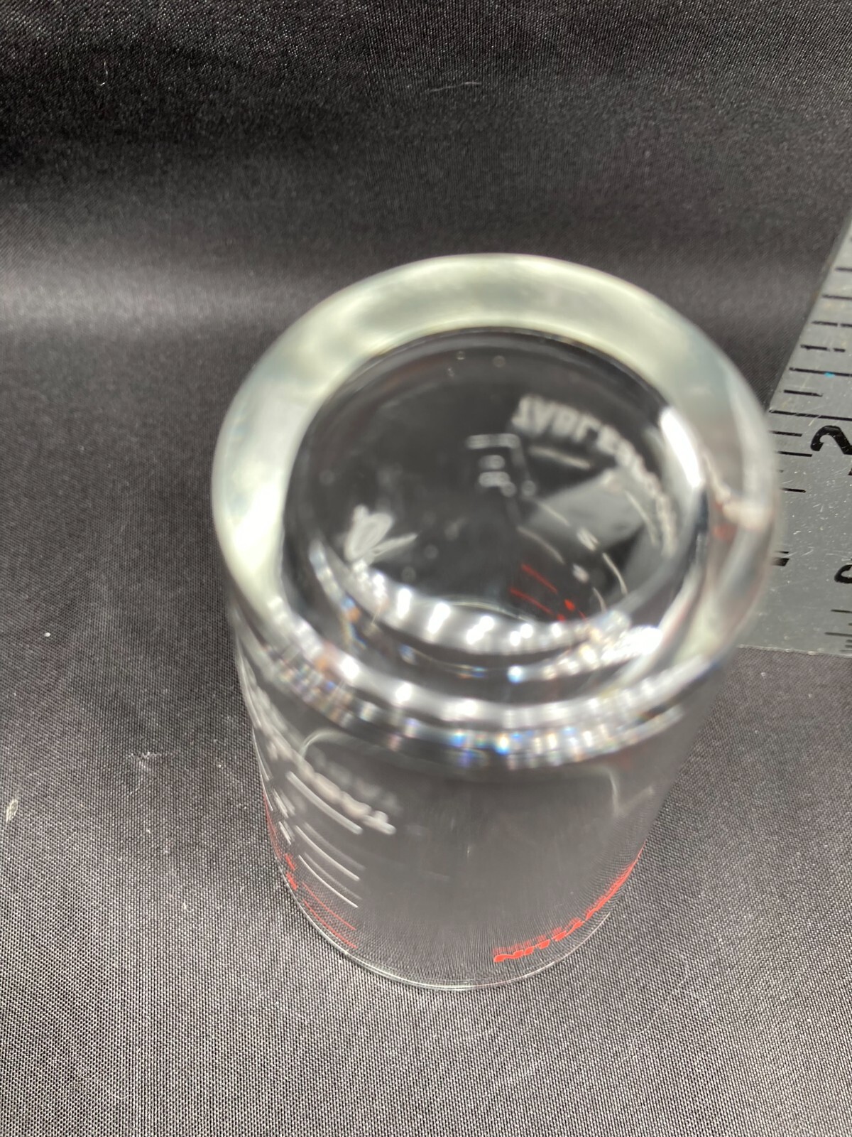 Vintage Elixophyllin Dose Measuring Glass Advertising Medicine Hazel Atlas