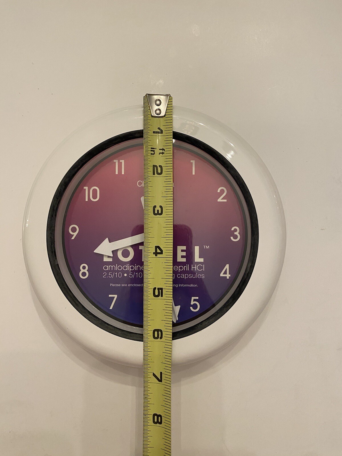 Lotrel Hanging Wall Clock Promotional Pharmaceutical Advertising Drug Sale Rep