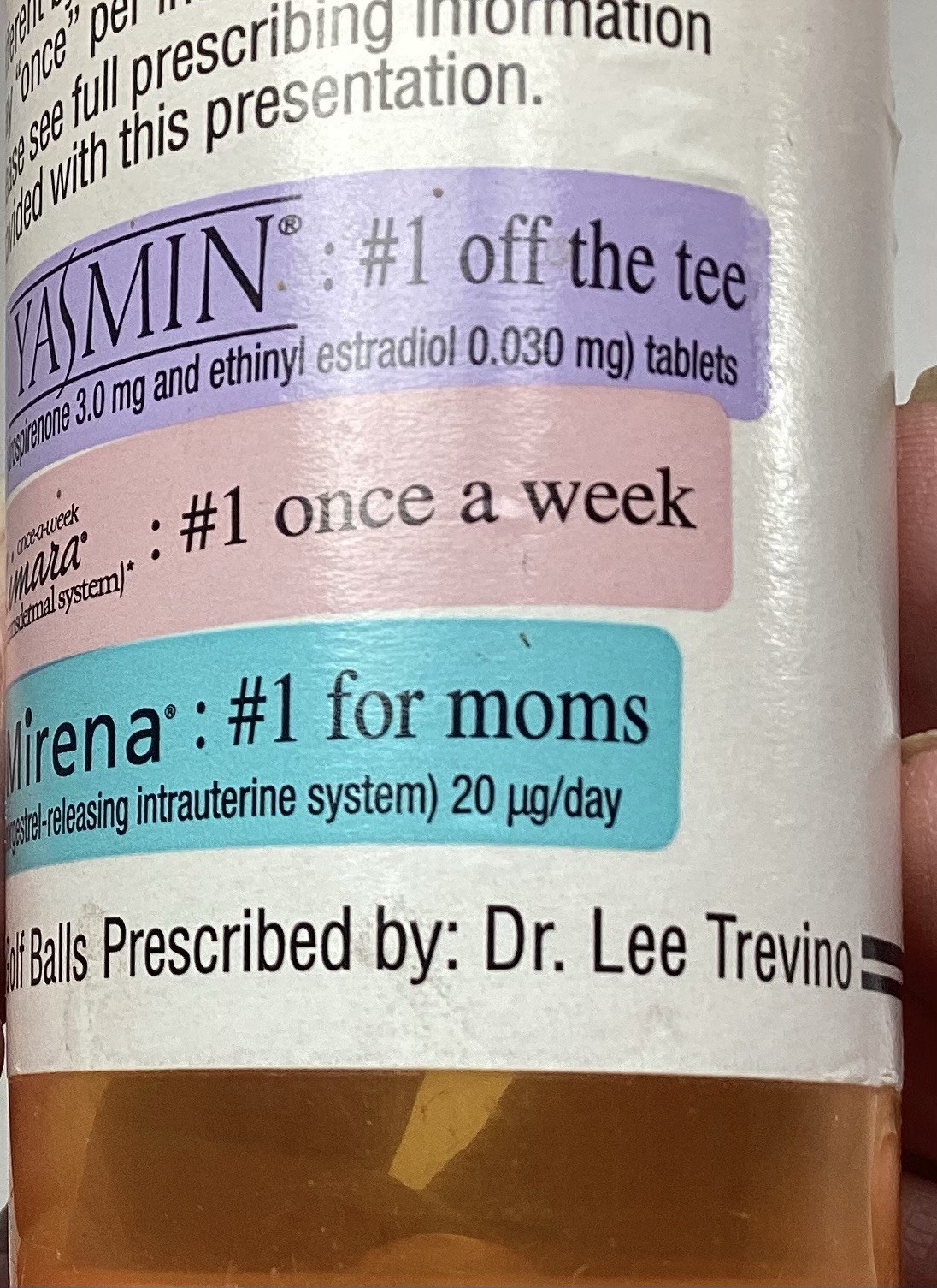 BERLEX GOLF BALLS YASMIN Drug Rep Pharmaceutical Promo Advertising UNIQUE & RARE