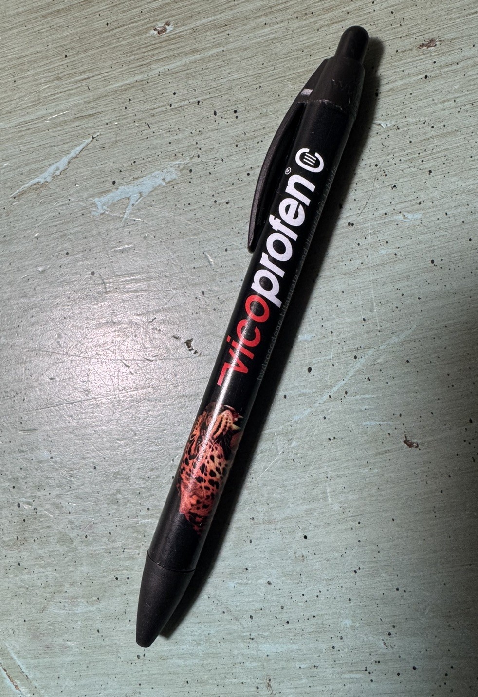 VICOPROFEN Hydrocodone PEN: Black/Orange/Tiger – Plastic -Pharmaceutical Promo