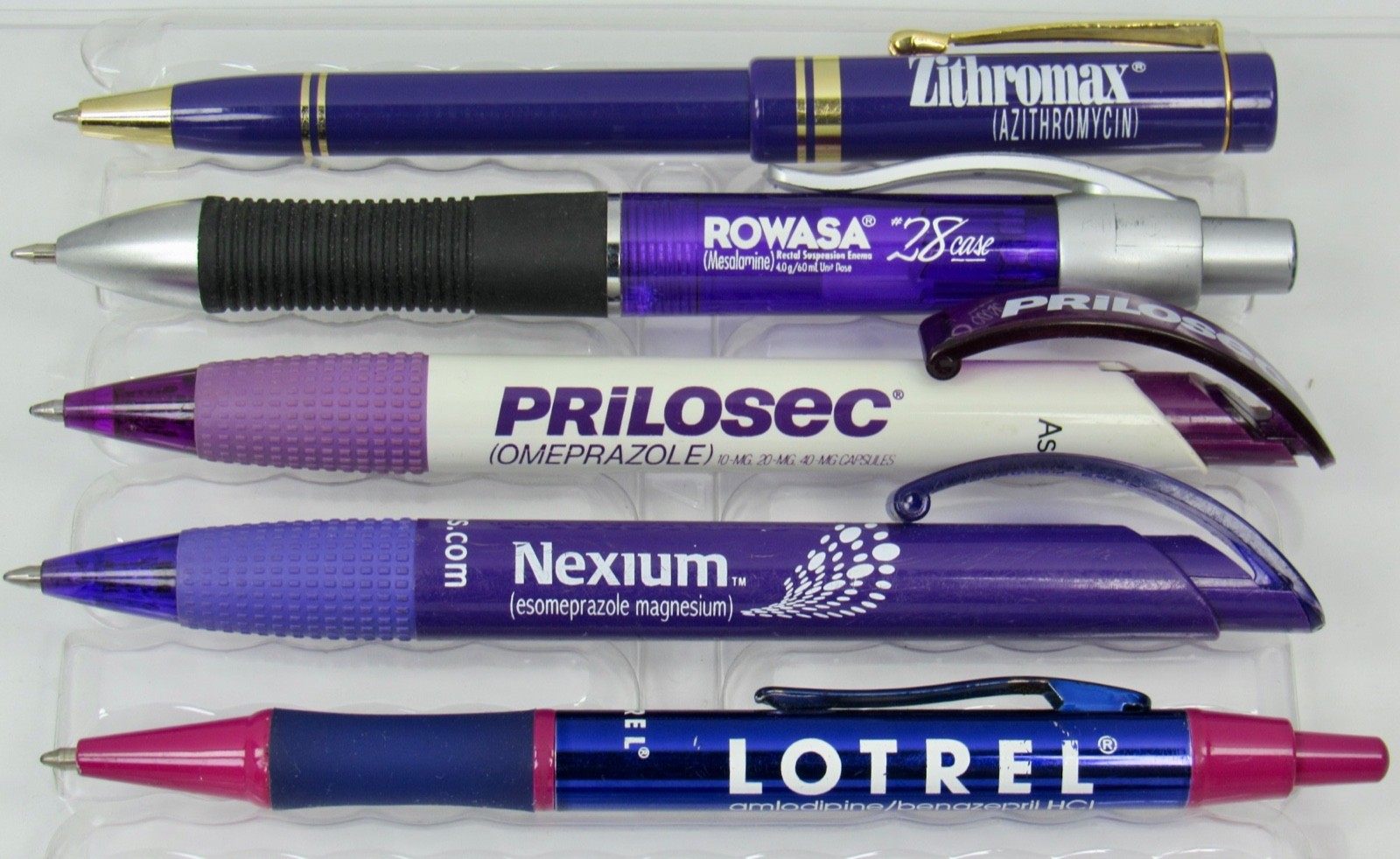 Drug Rep Lot 10 PENS Shades of Purple Pharmaceutical Promo Medical Advertising