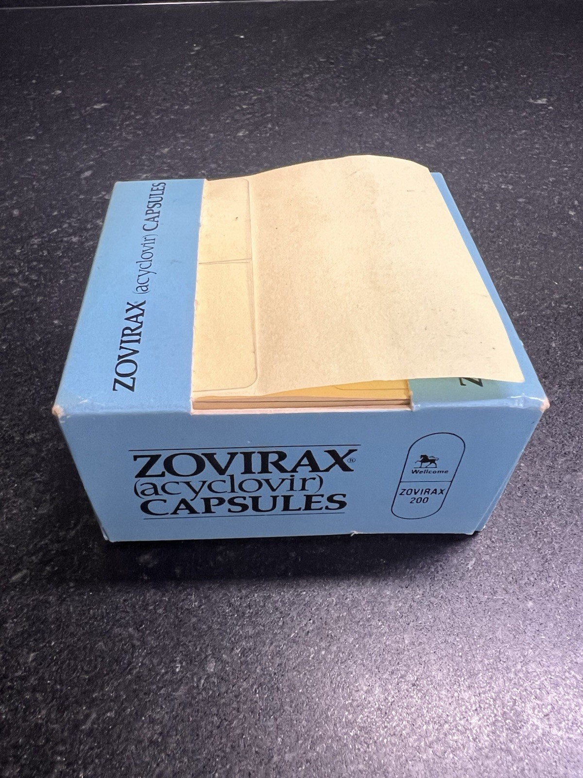 Vtg Zovirax “Pop’nJot” Sticky Note Dispenser Pharmaceutical Desk Display