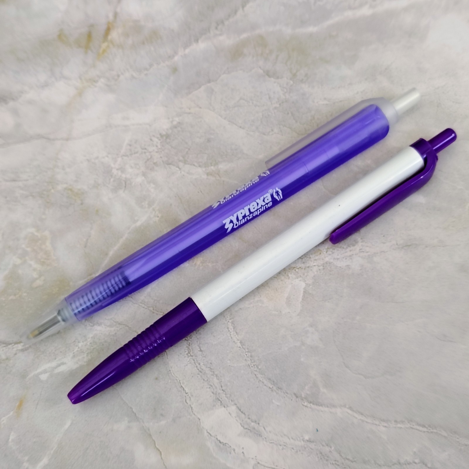Lot Of 2 Zyprexa Pens Drug Rep Pharmaceutical Promo Medical Advertising