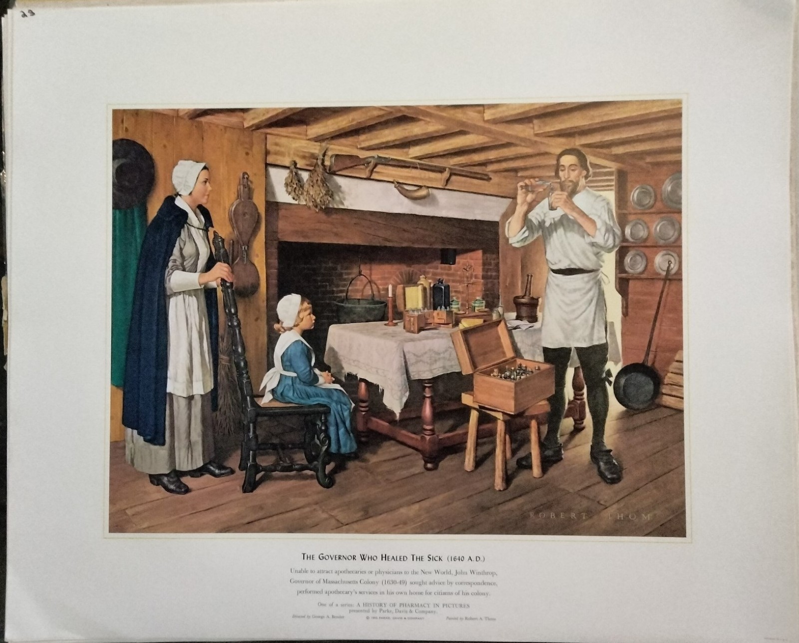 Vintage A HISTORY OF PHARMACY IN PICTURES by Parke Davis Set of 40 Prints 1957
