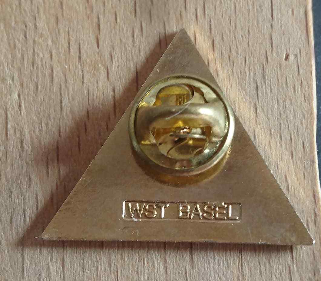 SANDOZ Pharmaceuticals pin LSD Albert Hofmann – BENVENUTO logo pin badge