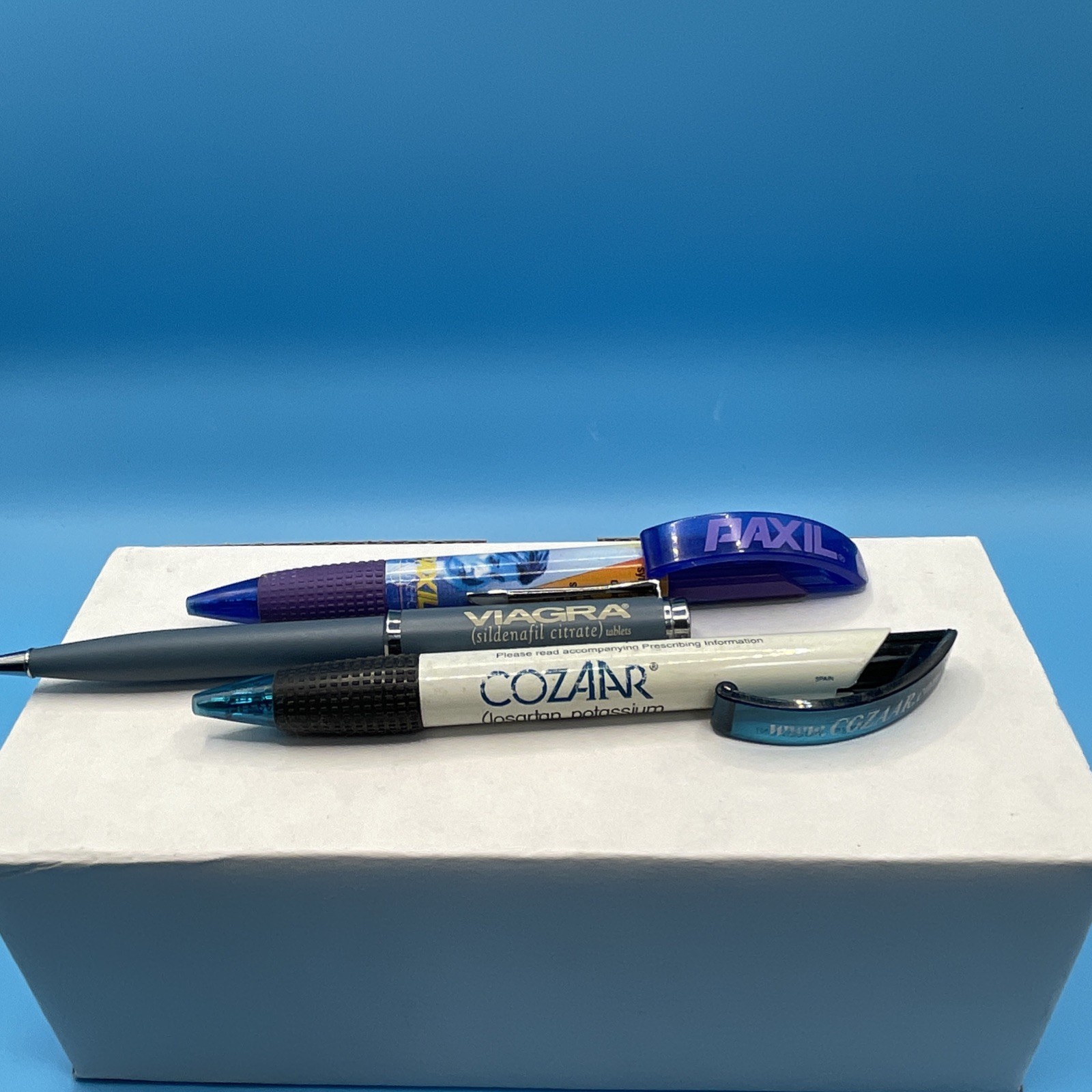 Viagra Drug Rep Pharmaceutical Advertising Pen Metal, heavy, Paxil, Cozaar