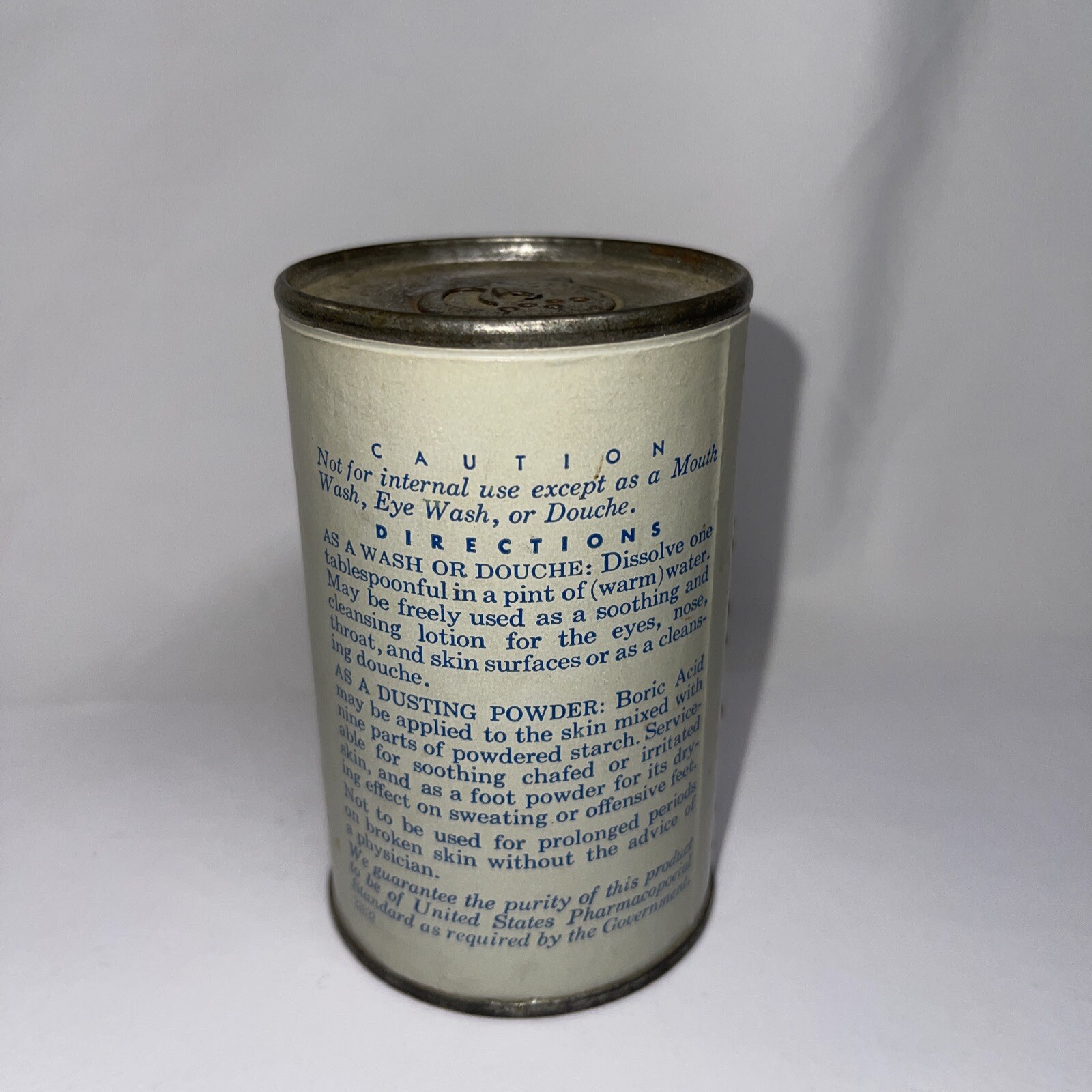 Collector’s Rexall Boric USP Powdered 4 oz #U153 Vintage