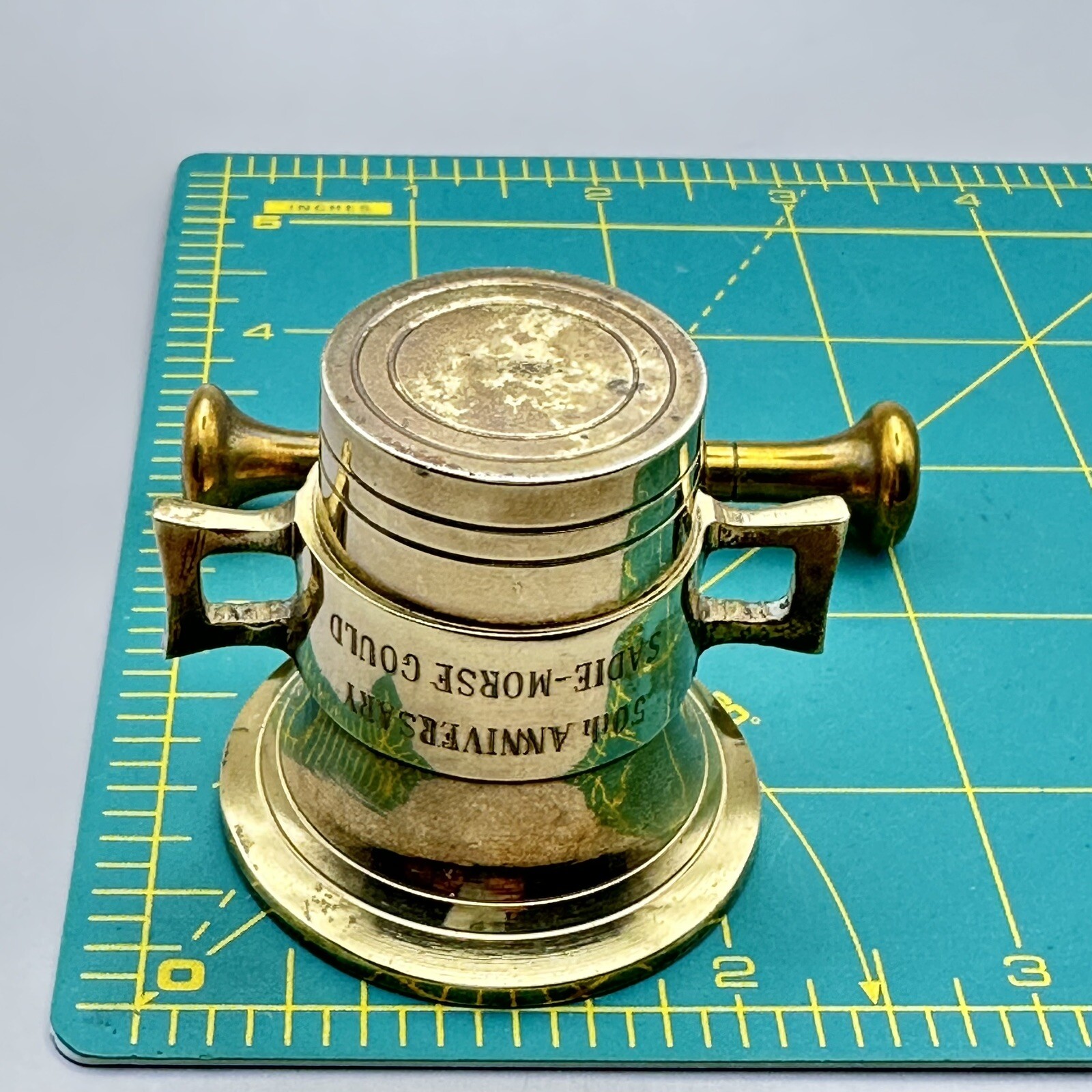 Apothecary Mortar & Pestal Herbs Spices Pharmacy Medical Sadie Morse Gould Brass