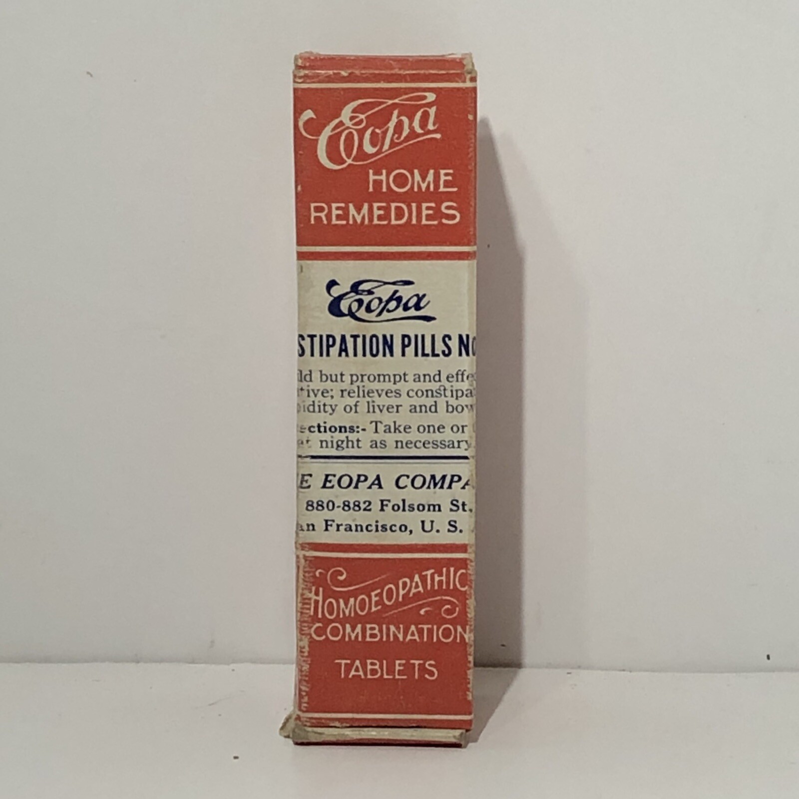 VINTAGE CONSTIPATION TABLETS QUACK MEDICINE BOTTLE ANTIQUE PHARMACY SEALED RARE