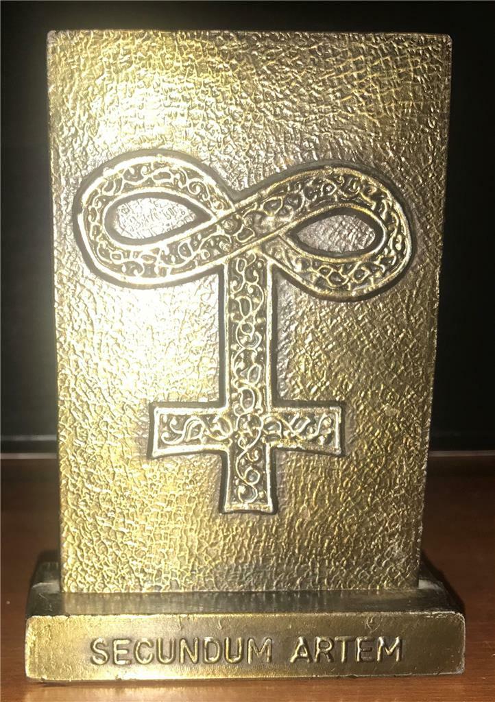 Tinactin Secundum Artem Symbol for Glass Bronze Paperweight