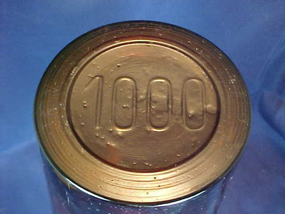 Vintage Amber Glass Apothecary Jar – Marked 1000 On The Bottom
