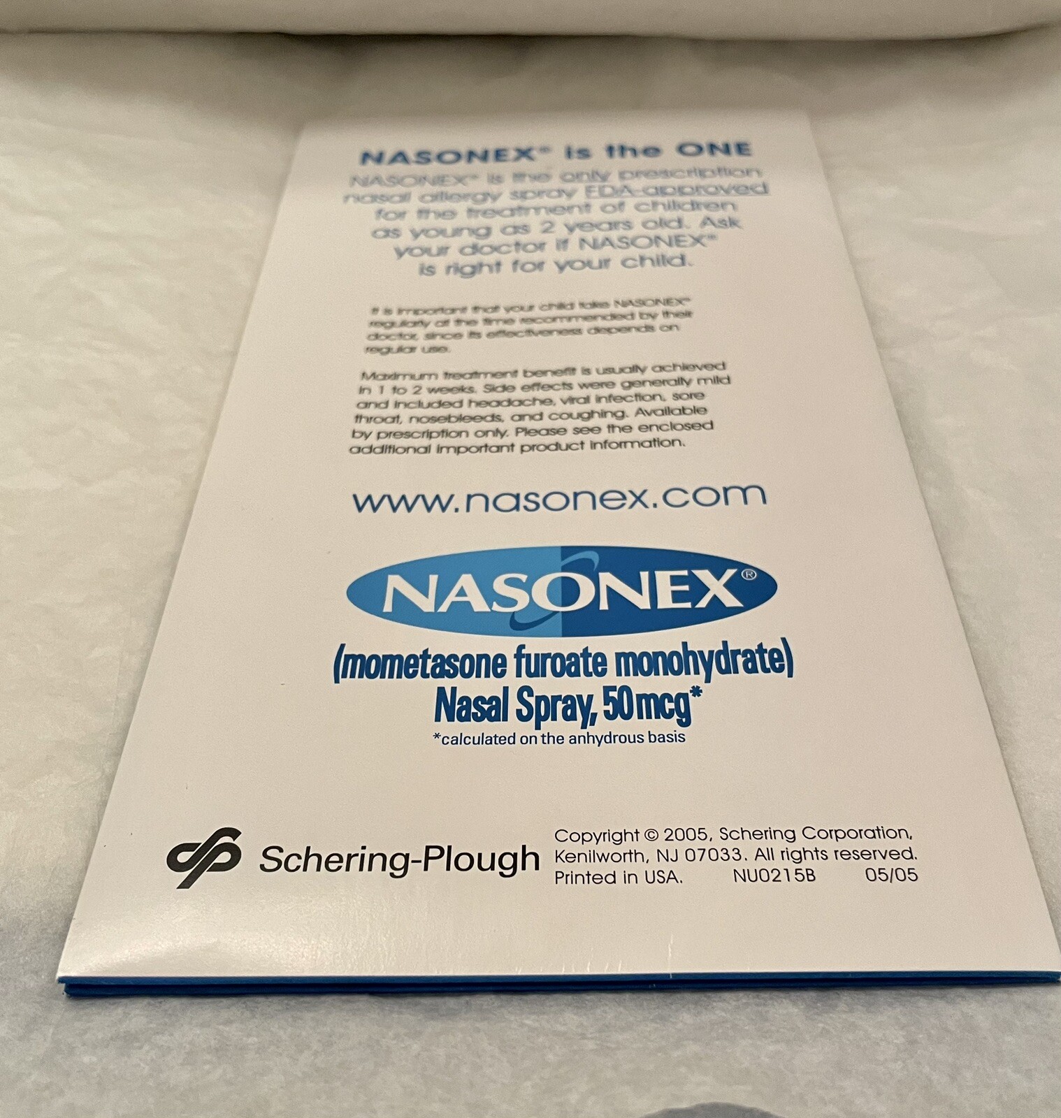 NASONEX 2005 Pharma ” BEE PREPARED: Info & Fun Stuff ” Packet-child allergies