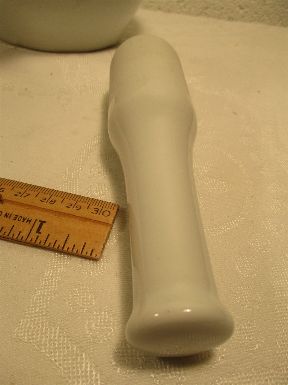 PILLIVUYT FRANCE HEAVY WHITE MORTAR & PESTLE APOTHECARY PHARMACUTICAL