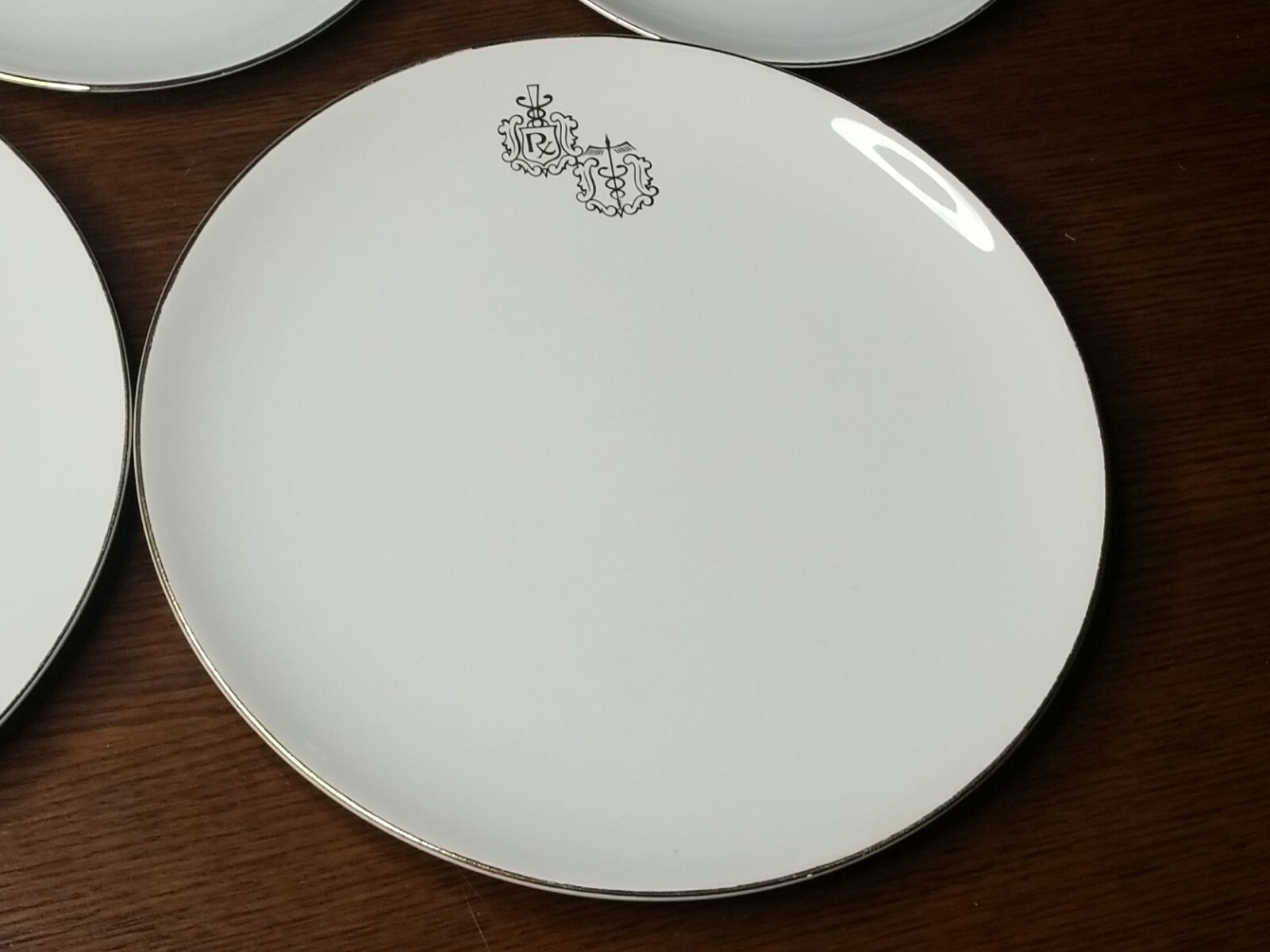 5 Crestware Owens Illinois Pharmacist RX Dr Caduceus Medical Plates