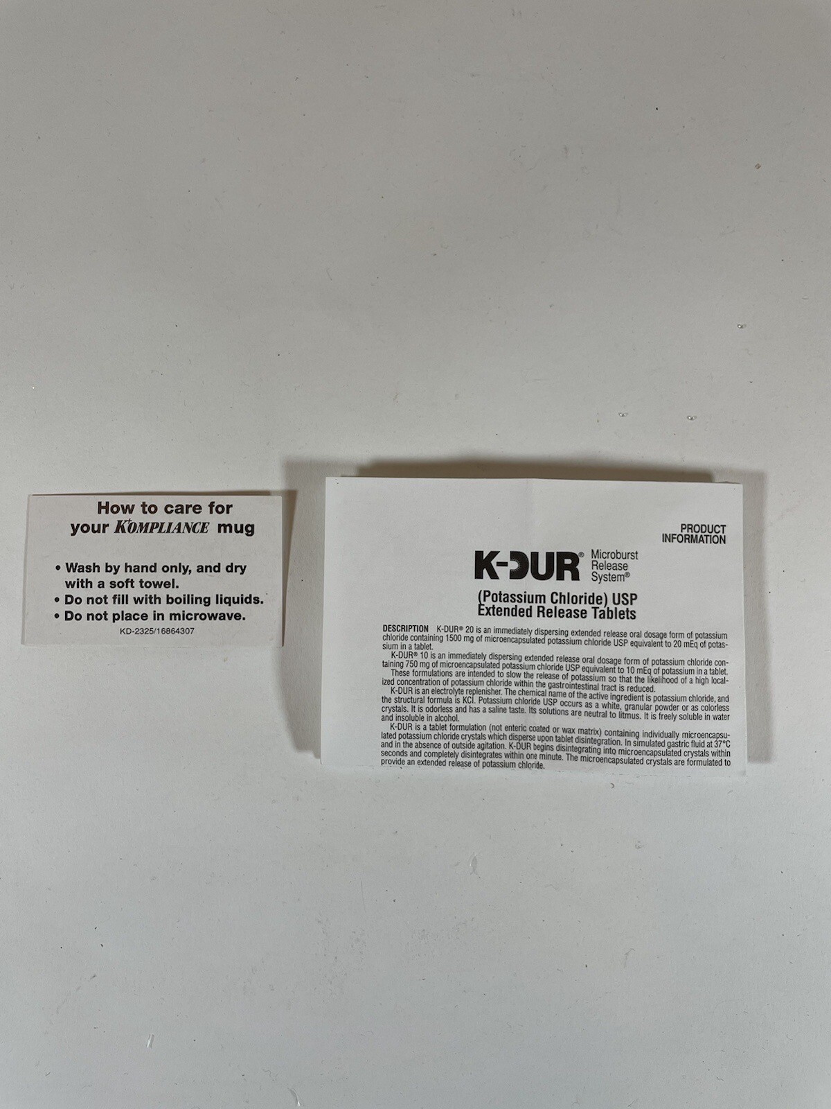 Rare Vintage 1992 Key Pharmaceuticals K-Dur 20 Potassium Replenishment Mug NEW