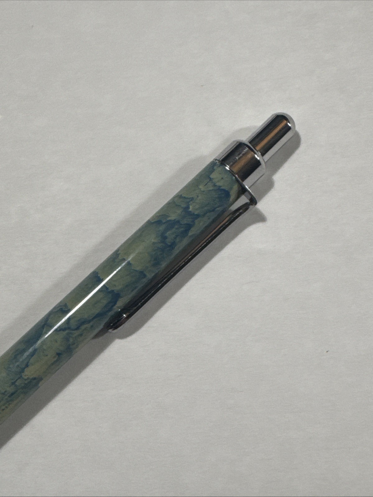 Viagra Ink Pen Drug Pharmaceutical Rep Advertising Metal BLue Green Marble WORKS