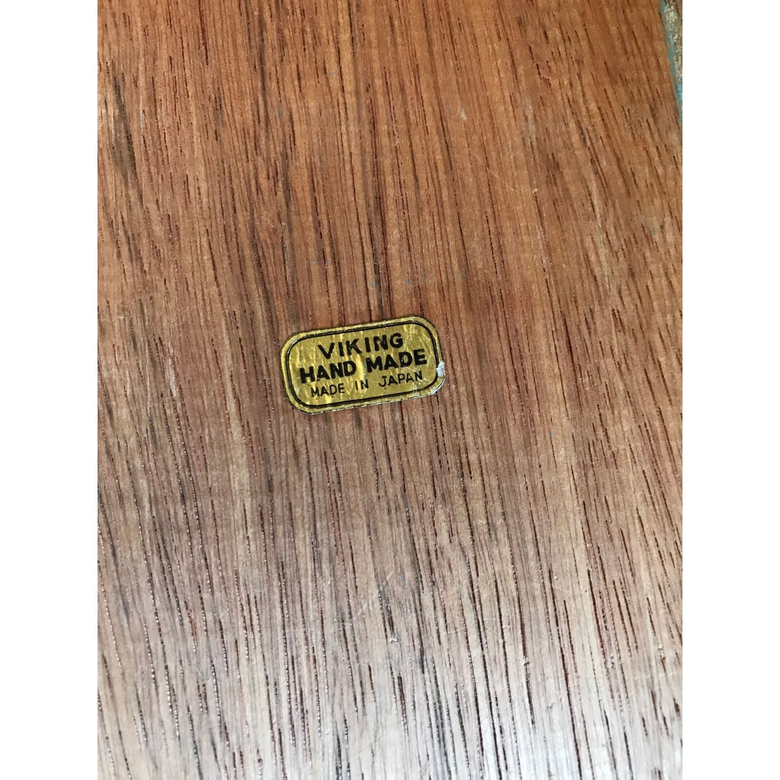 Vtg 1970 PHARMACIST Blue Wood Sign Plaque Viking Handmade Japan Original Label