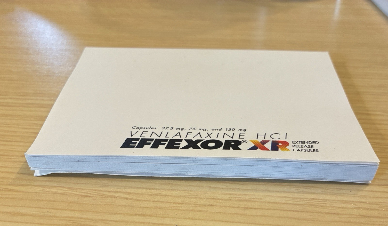 4″ x 3″ Effexor XR Sticky Note Post-it Pad Pharma Drug Rep Promo