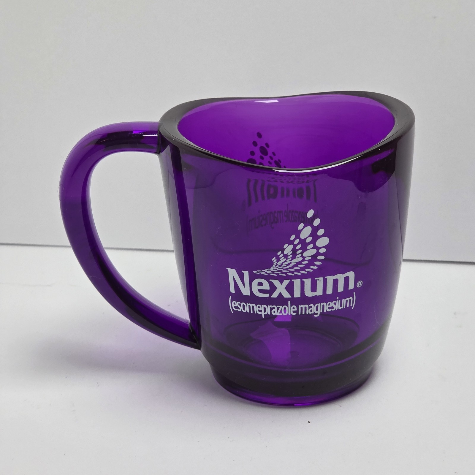 Nexium Purple Acrylic Coffee Cup Mug Transparent Drup Rep Pharmaceutical Promo