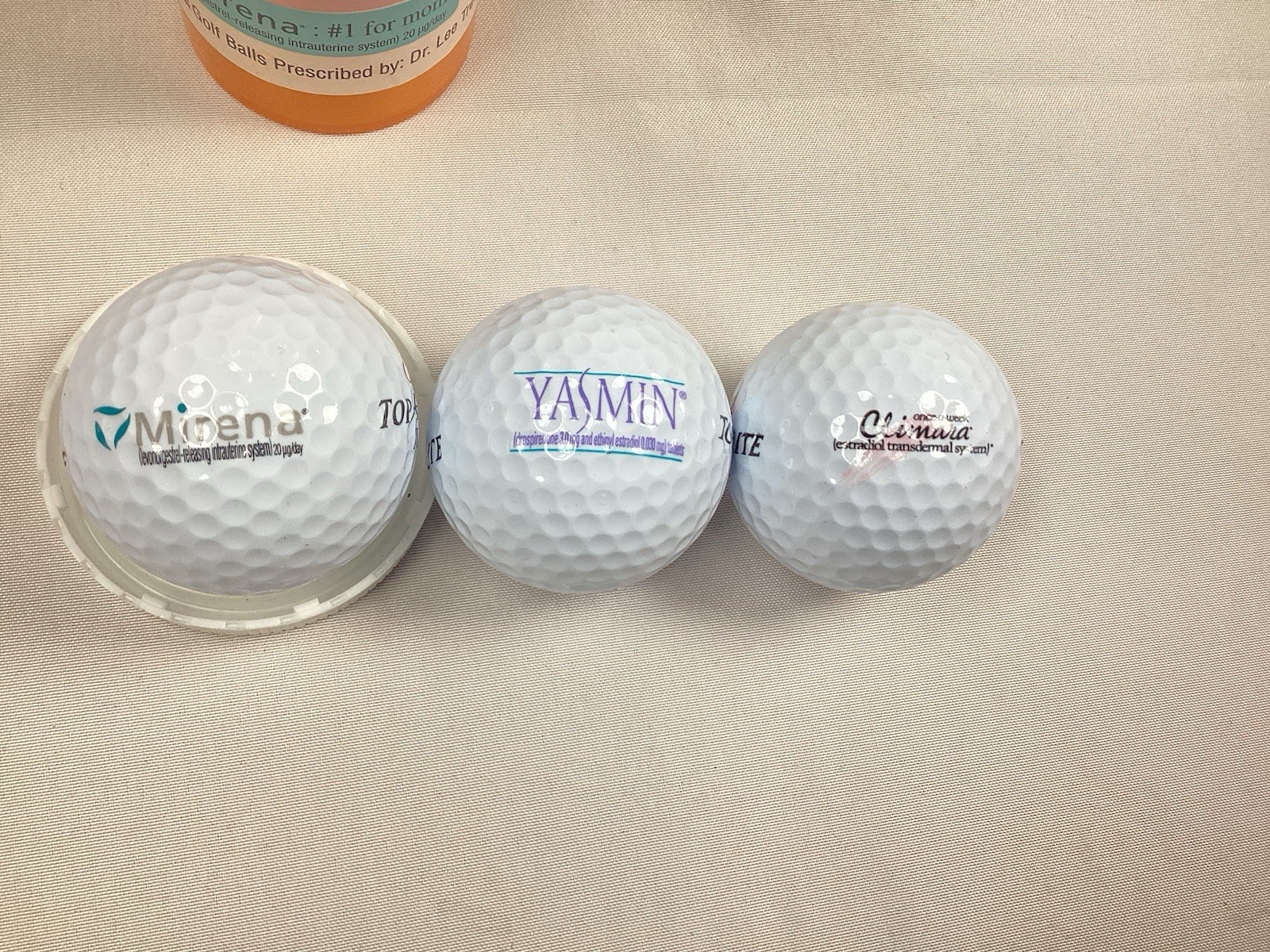 BERLEX GOLF BALLS YASMIN Drug Rep Pharmaceutical Promo Advertising UNIQUE & RARE