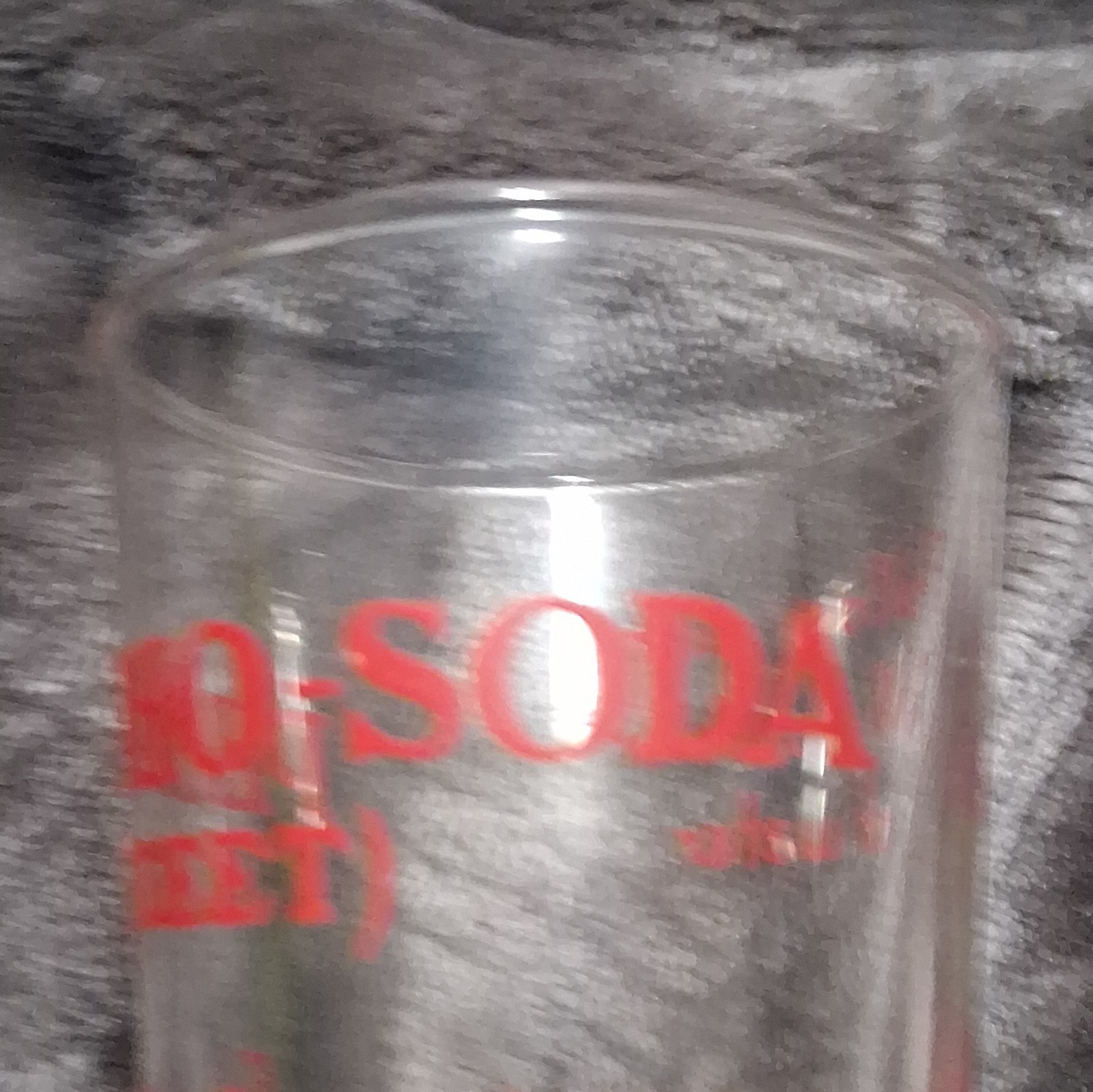 Fleet Phospho-Soda Glass Dosage Measuring Medicine Cup, Red Lettering Markings