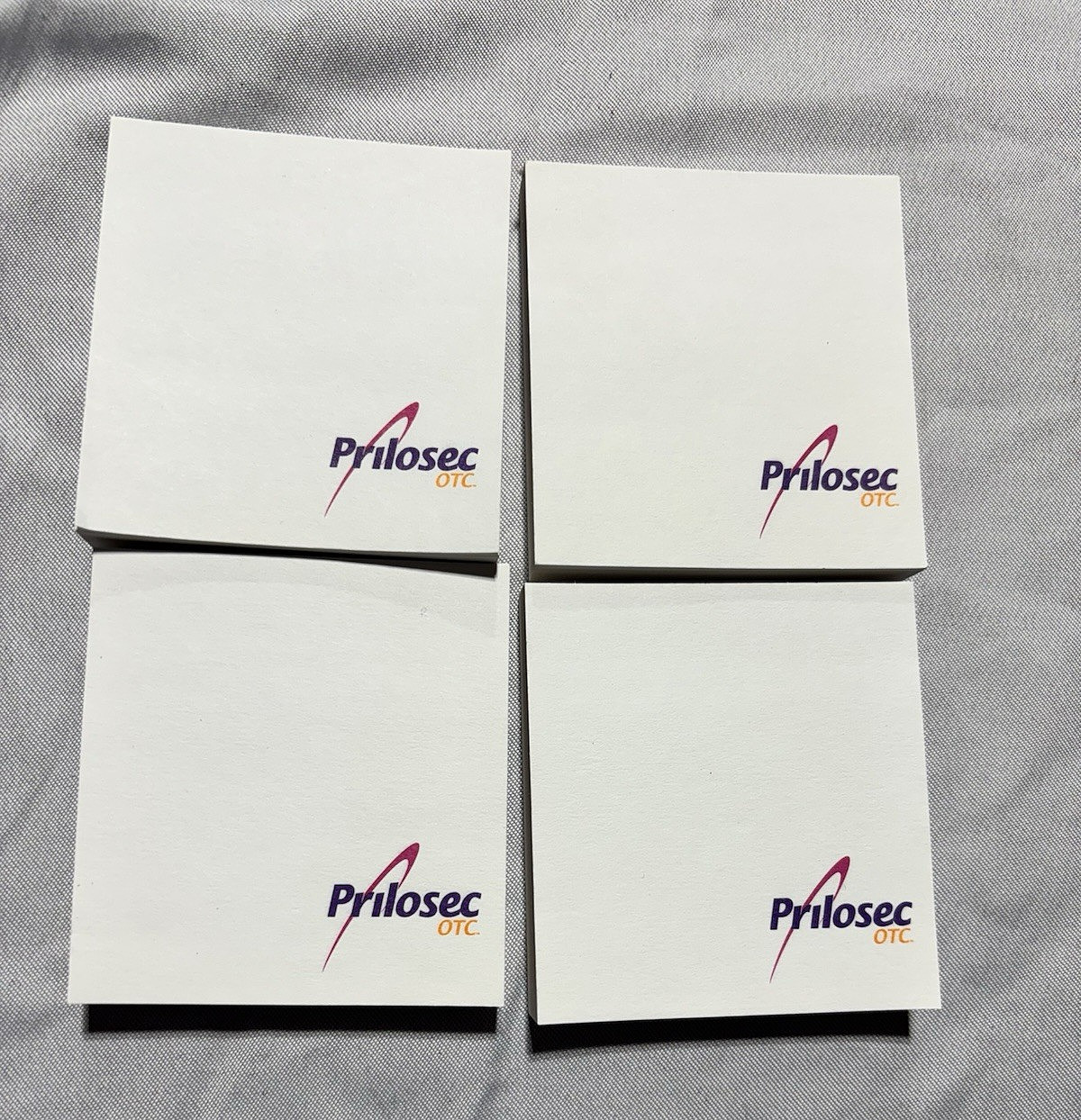 PHARMACEUTICAL DRUG REP NOTE PADS (4) PRILOSEC OTC 2.75″X2.75″ STICKY NOTES