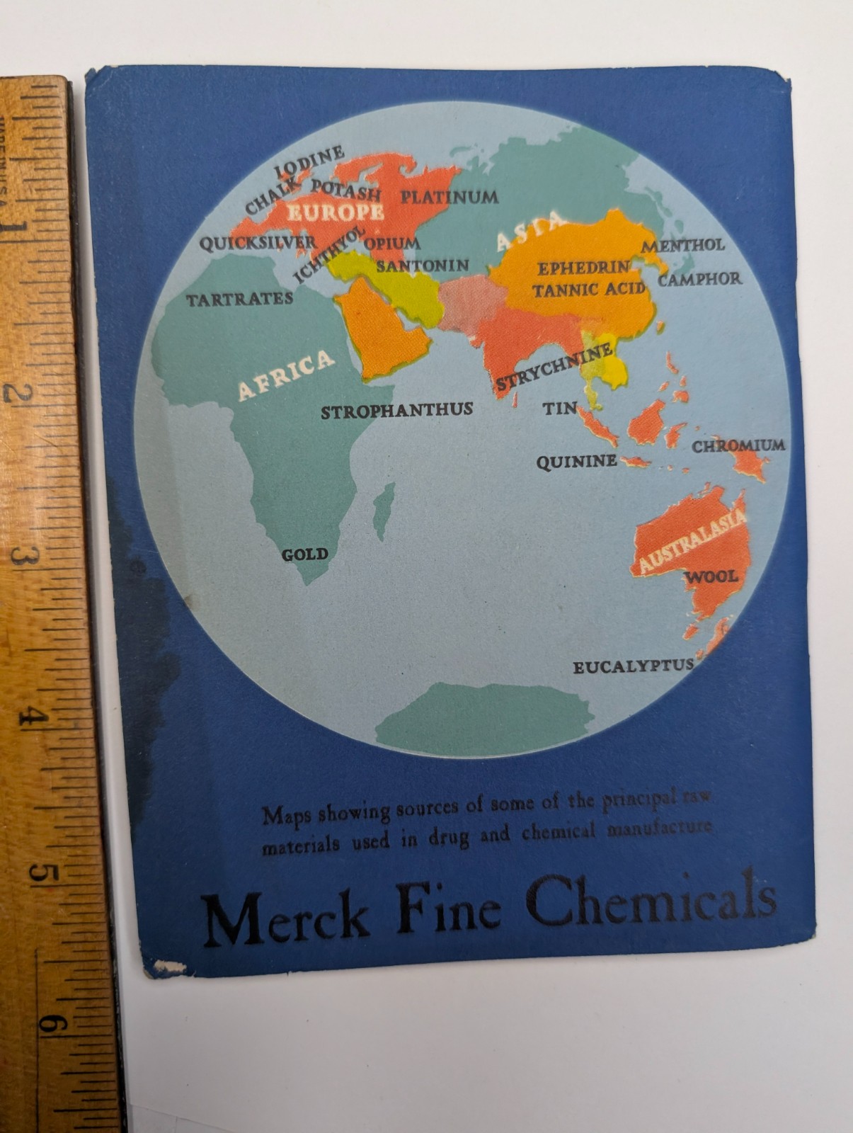 1934 Merck Chemical Almanack Booklet Chicago Worlds Fair Century of Progress Map