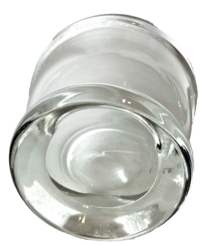 Frosted Glass Mortar & Pestle ~Heavy 5.5″ x 5″ ~ 7″ Long Pestle
