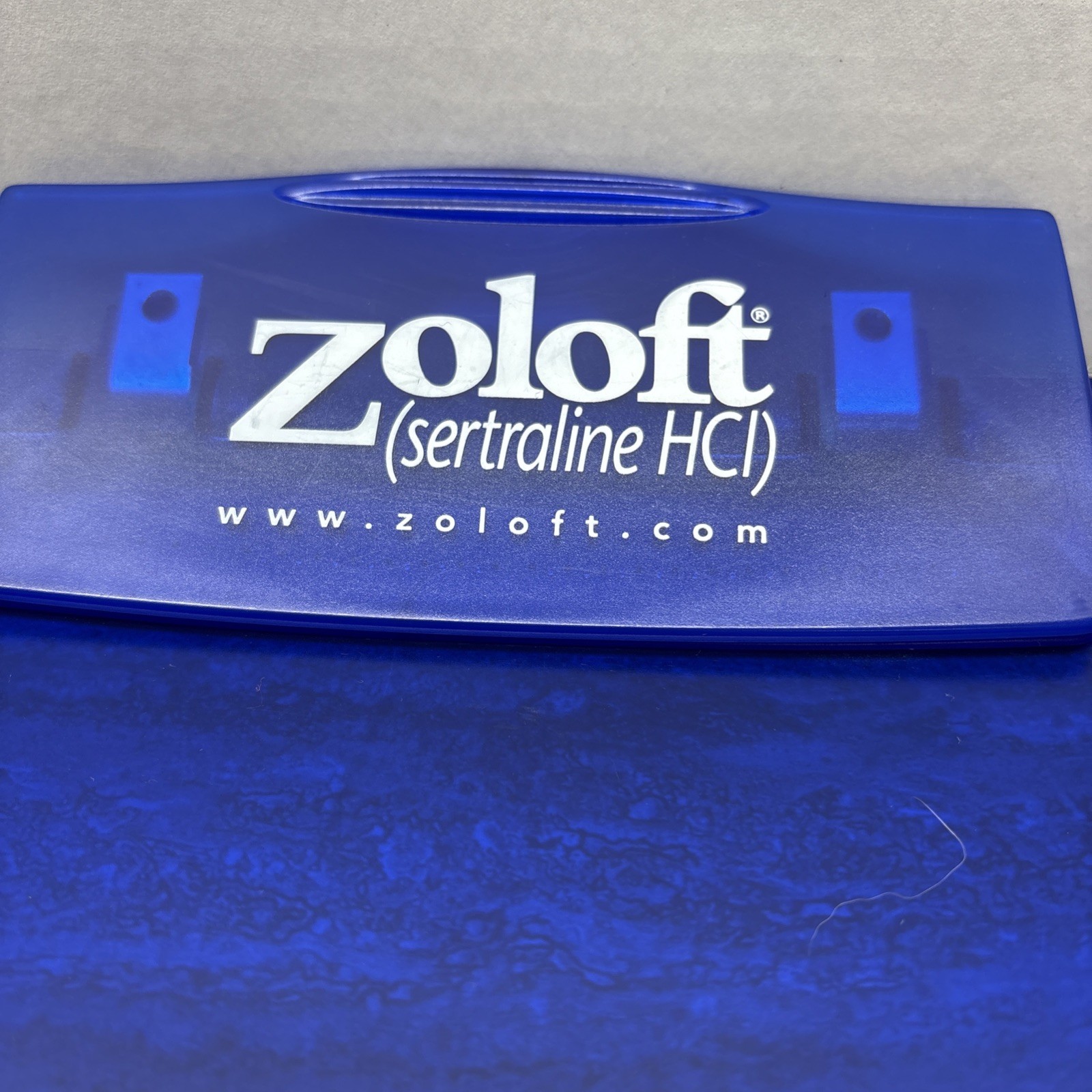 Zoloft Drug Rep Pharmaceutical Promo Blue Clipboard 2000’s Collectible