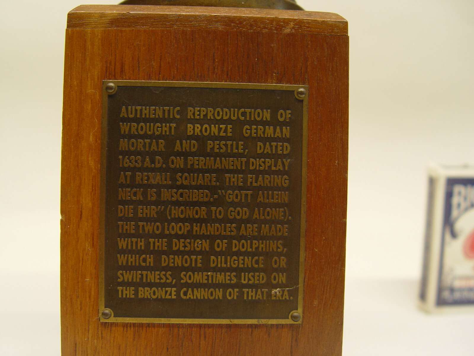 Vintage Rexall Drug Co 1958 Bronze Achievement Award