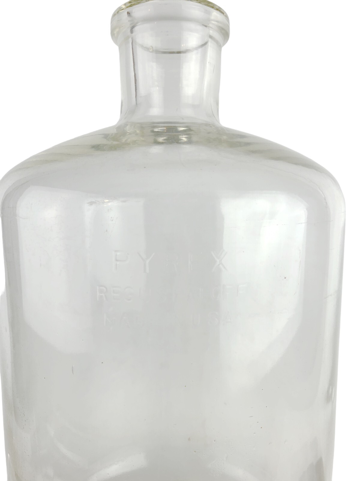 17” Tall Vintage Pyrex Clear Glass Science Labware Bottle Hand Blown