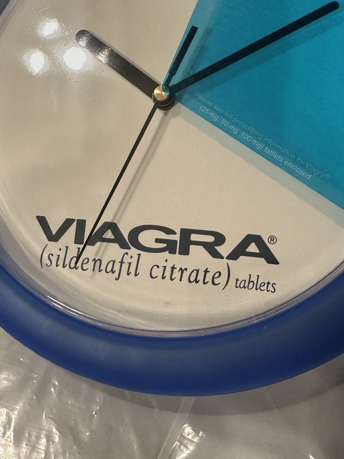 Rare Viagra Blue Pill Wall Clock Promotional Pharmaceutical Pfizer
