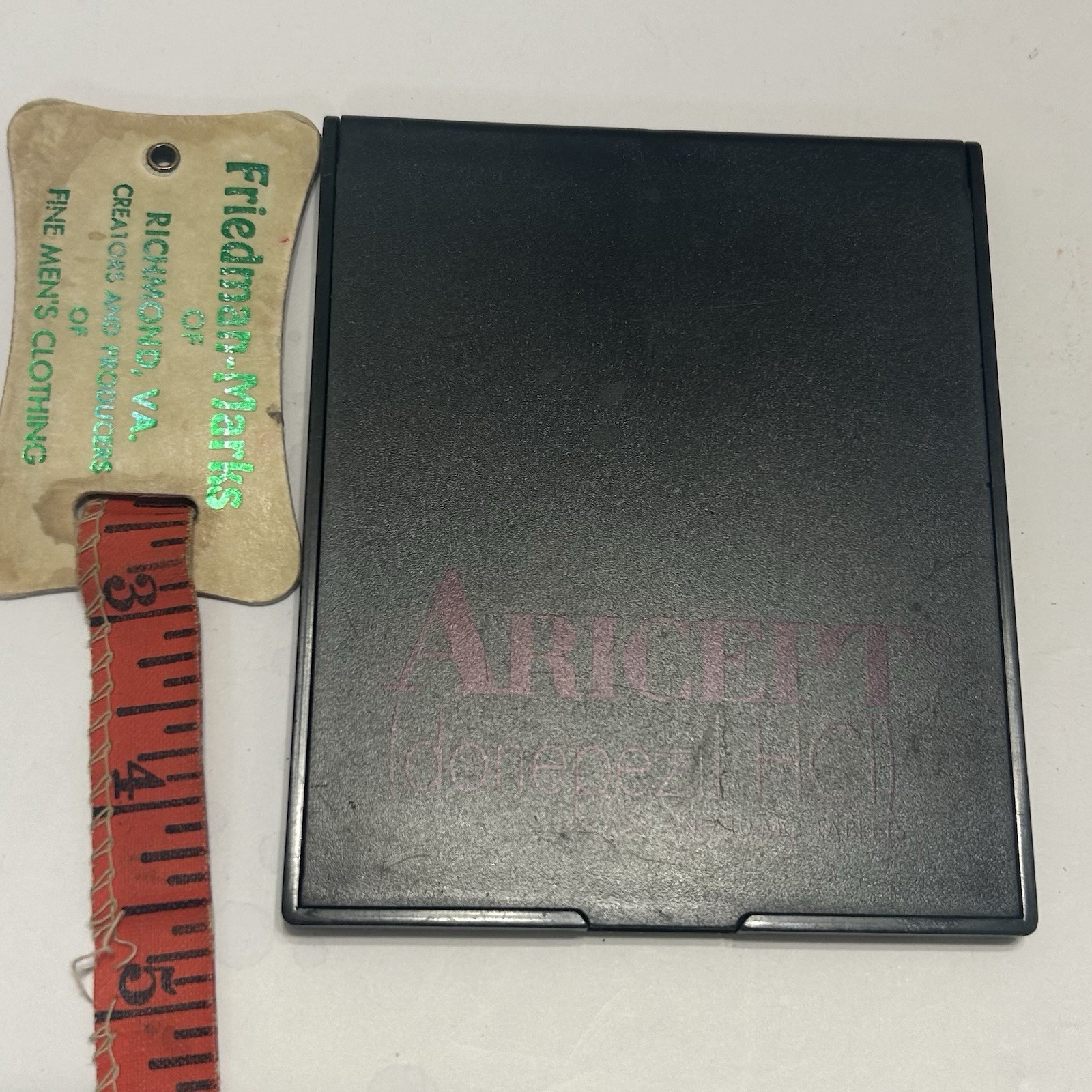 ARICEPT Folding Mirror Pharmaceutical Drug Rep Donepizil HCL Black Small Purse.