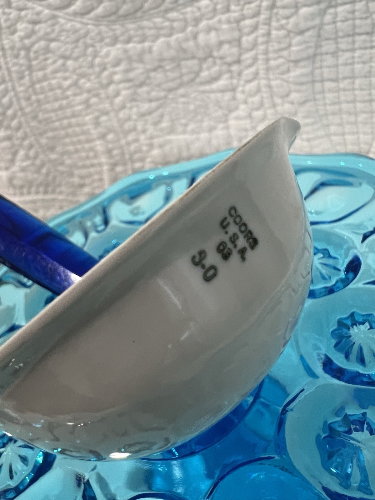 Vintage Coors USA Apothecary Porcelain Evaporating Lab Dish Spout Bowl 03 3 Inch