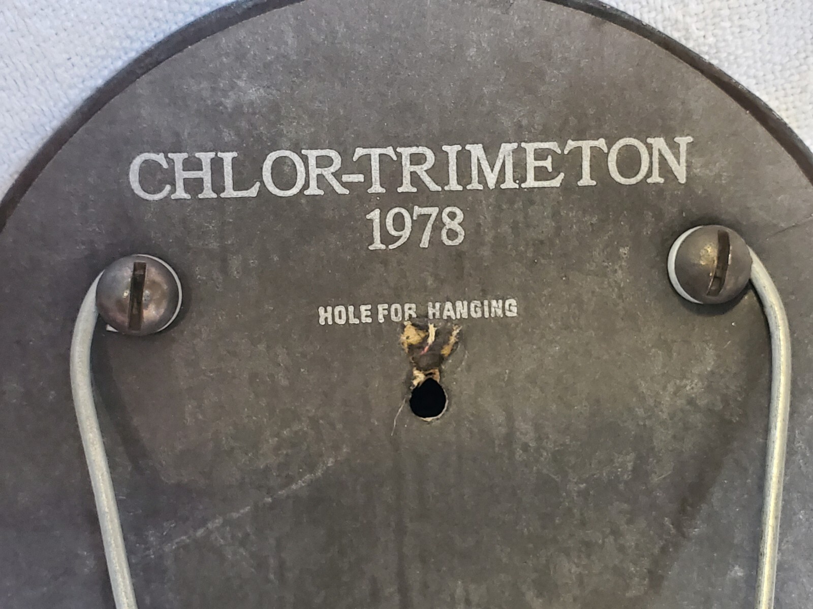 1978 Mortar & Pestle Chlor-Trimenton Pharmacy Wall Hanging Pharmaceutical Rep Ad